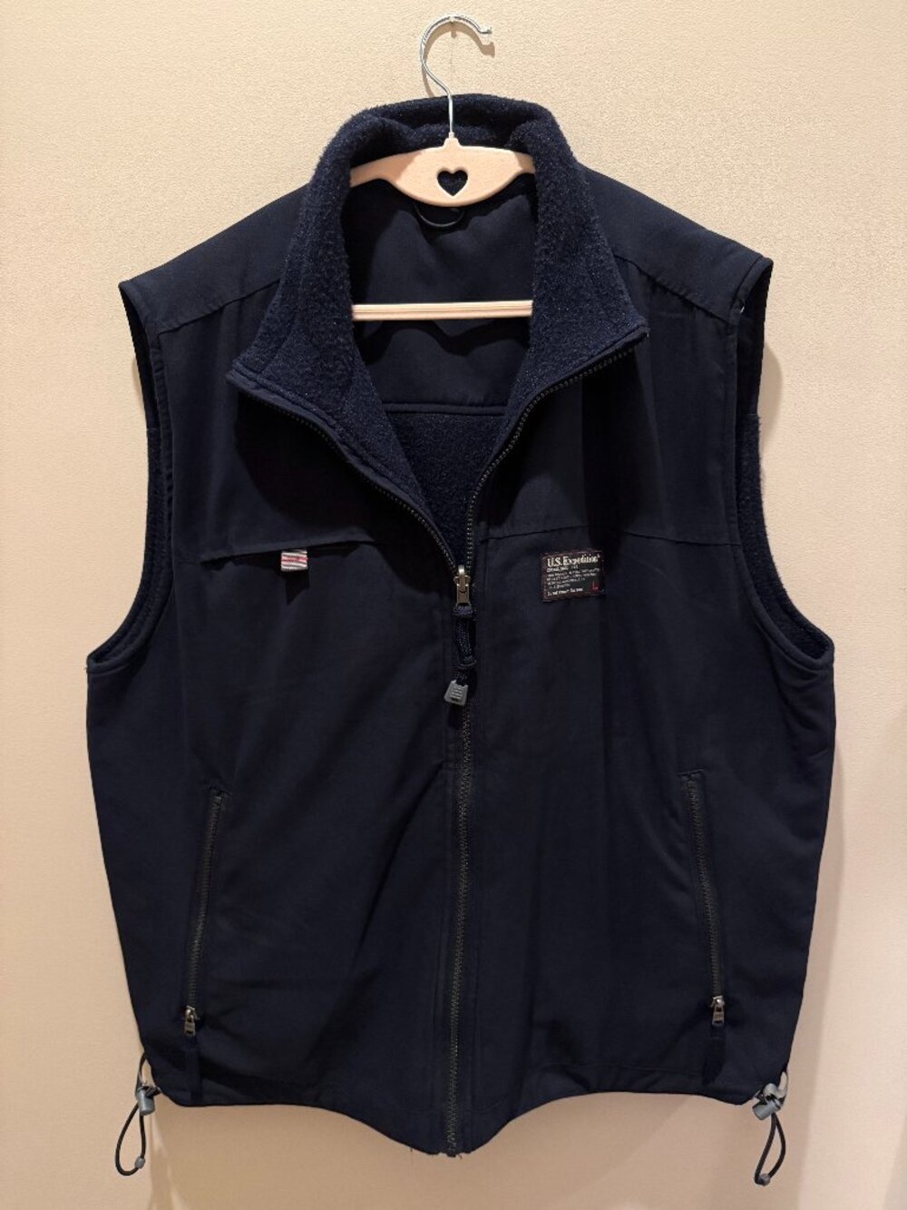 Vintage U.S. Expedition Vintage Fleece Vest Navy Blue Men's Large from 1994